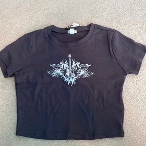 Garage short sleeved cropped top!